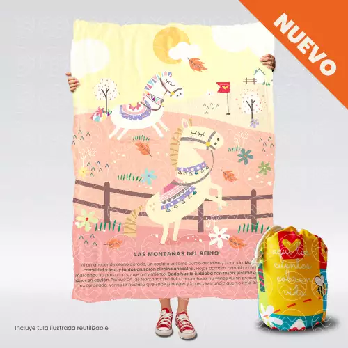 Cobija infantil térmica montañas reino talla M 120x145cm