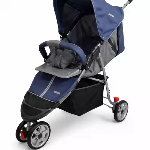 Coche bebé 3 ruedas plegable con canastilla