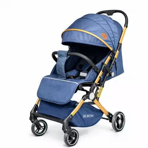 Coche para bebé azul plegable con suspensión
