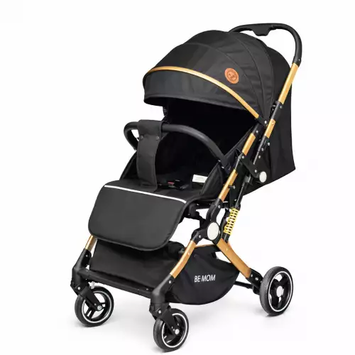 Coche para bebé negro plegable con suspensión