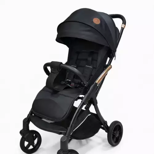 Coche paseador bebé negro plegable con capota