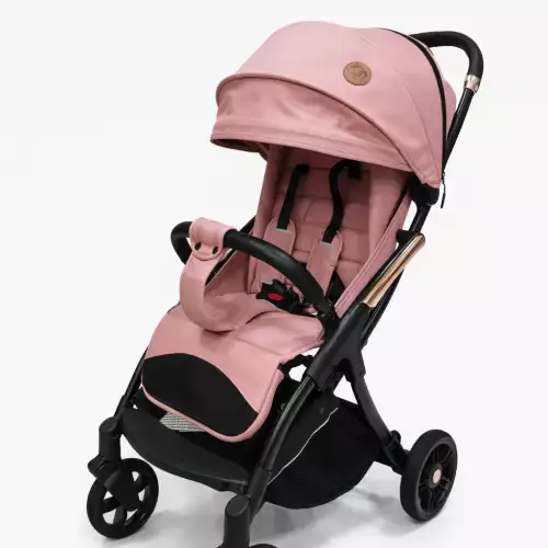 Coche paseador bebé rosa plegable con capota