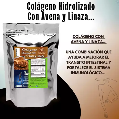 Colágeno Hidrolizado con Avena  Molida y Linaza 200g