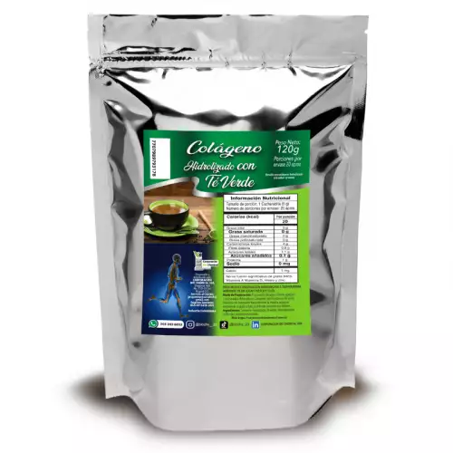 Colágeno hidrolizado con té verde 120 g antioxidante