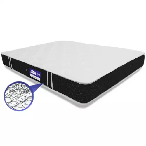 Colchón Brissa 200x200 con resortes y espuma densidad 18
