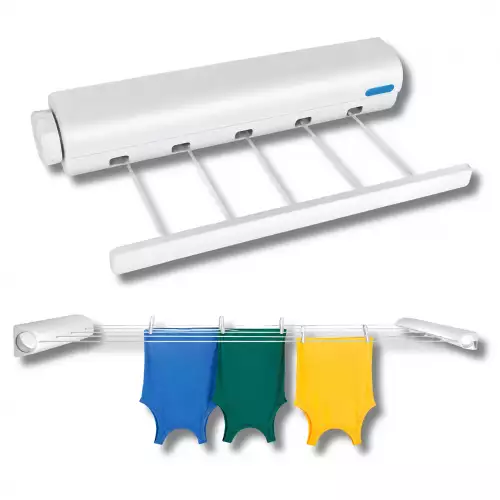 Colgador Tendedor De Ropa De Pared Con 5 Cuerdas Extensibles Hasta 3.2 Metros