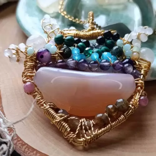 Collar corazón valiente - Pieza única