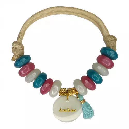 Collar para mascota talla S resina epóxica modelo Aurora