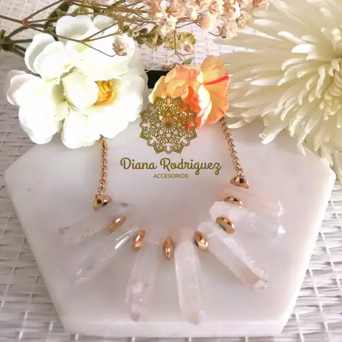 Collar para mujer cuarzo cristal varios