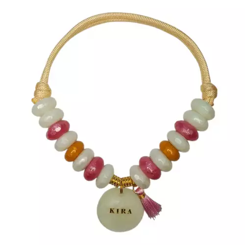 Collar para perro talla M resina epóxica modelo Bloom
