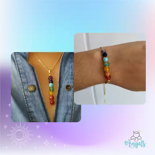 Collar y pulsera 7 chakras
