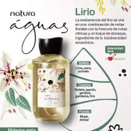 Colonia Natura Aguas Lirio floral para mujer