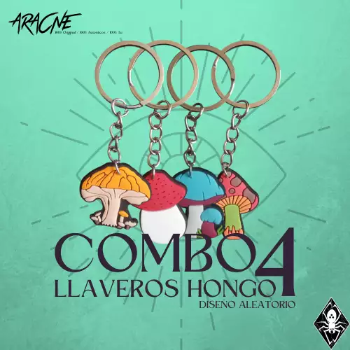 COMBO 4 LLAVEROS DE HONGO