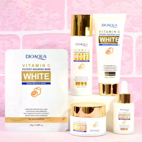 Combo Aclarante Vitamina C White x 5 Productos Bioaqua.