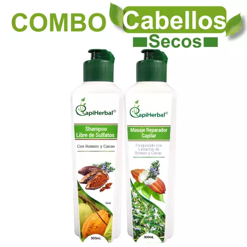 Combo cabellos secos con cacao hidratación profunda