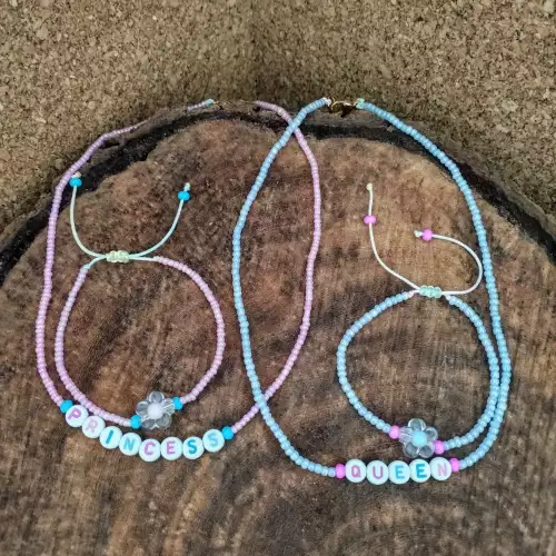 Combo choker + pulsera personalizada madre e hija