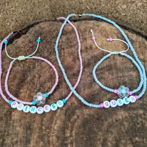 Combo choker + pulsera personalizada madre e hija