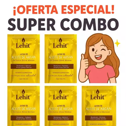 Combo Lehit – Gotas de Aceite de Argán X6 Unidades