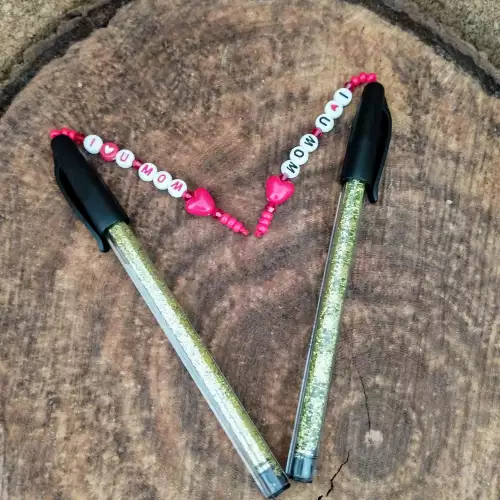 Combo portavelas tejido + lapicero personalizado - Día de la madre