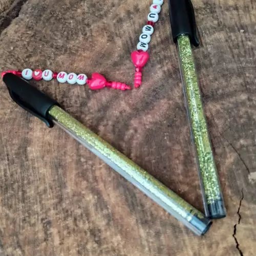 Combo portavelas tejido + lapicero personalizado - Día de la madre