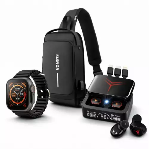 Combo Premium Smart T900 Ultra + Audífonos Gamer M88 + Morral Antirrobo USB