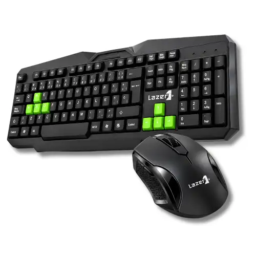 Combo Teclado Y Mouse Alambrico Gamer Lazer LZ 552 optico USB