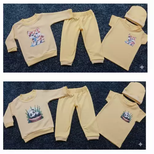 Conjunto bebé niño primer día algodón suave