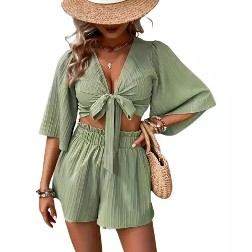Conjunto De Dama ANAY Short Y Blusa Casual Moda TALLA M