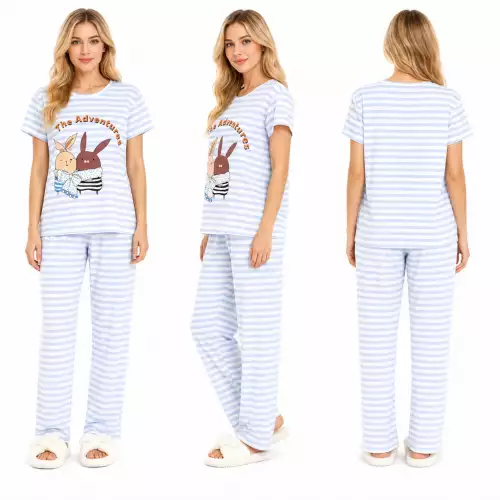 Conjunto De Pijama De Dos Piezas Estampada  Talla Unica