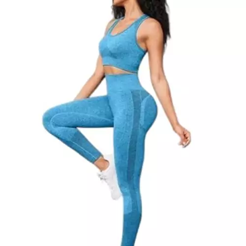 Conjunto deportivo jaspeado  para entrenamiento