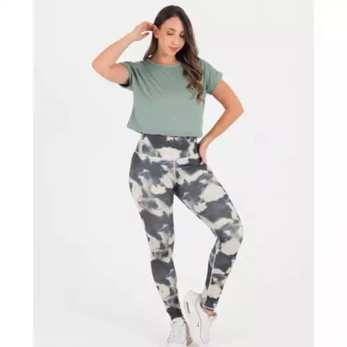 Conjunto deportivo mujer leggins y blusa verde menta