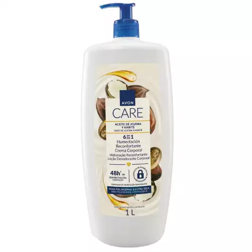 Crema corporal jojoba y karité hidratación 48h 1L
