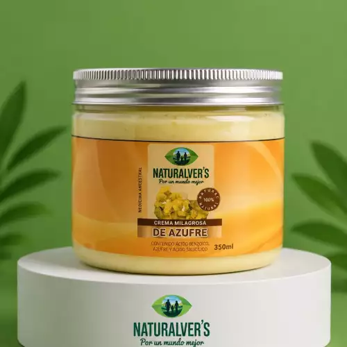 Crema de azufre mediana para hongos y acné
