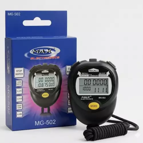CRONOMETRO MAX MG502 MILIMETRICO PARA TU DEPORTE DIARIO Y LLEVA TU TIEMPO.