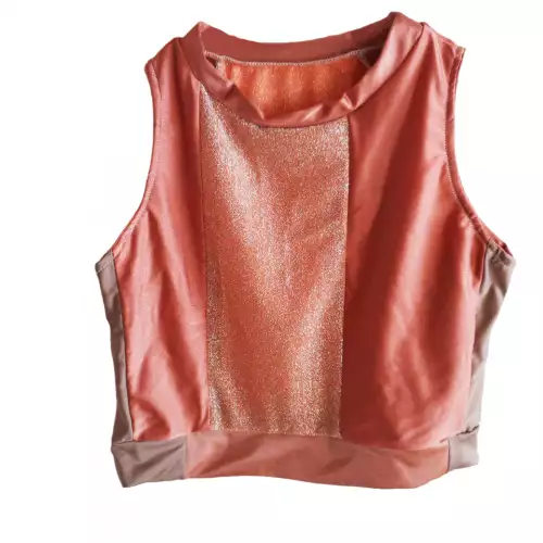 Crop Top, Ordiri Textil, Licra Diseño Unico Exclusivo Patshwork curuba