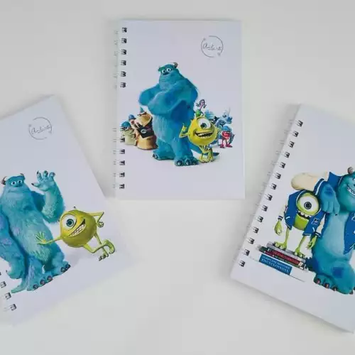 Cuaderno infantil Monster Inc 70 hojas argolla doble
