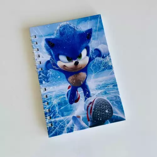 Cuaderno infantil Sonic 70 hojas argolla doble