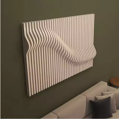 Cuadro decorativo aglomerado blanco 70x100 cm