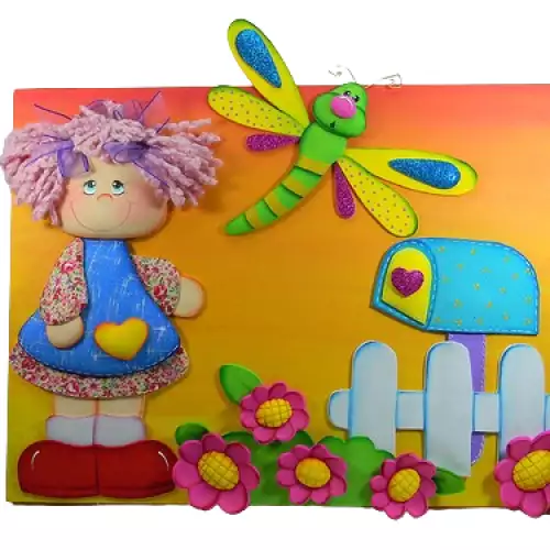 CUADRO INFANTIL EN FOMY SOBRE MADERA