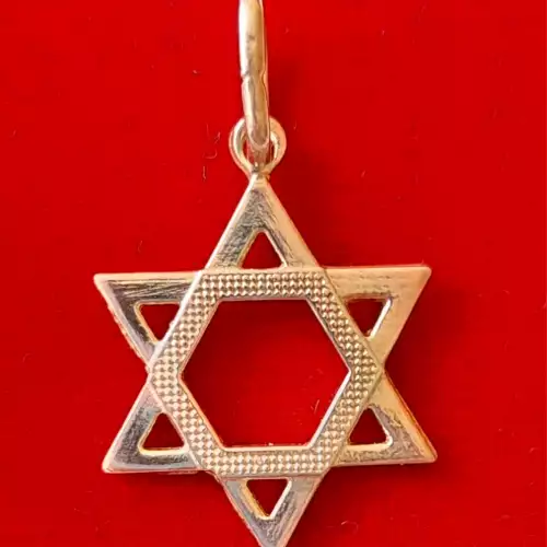 Dije estrella de David en plata ley 925 personalizado