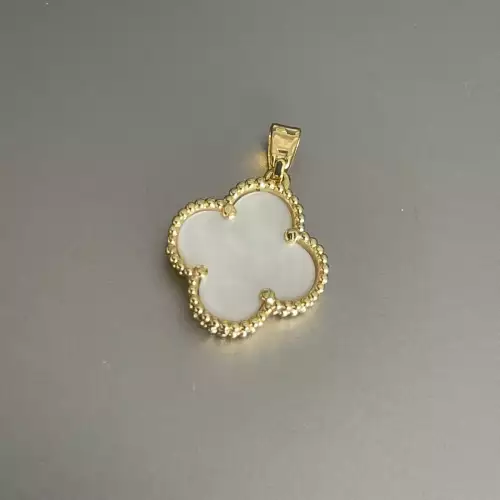 DIJE TREBOL BLANCO + CADENA EN RODIO