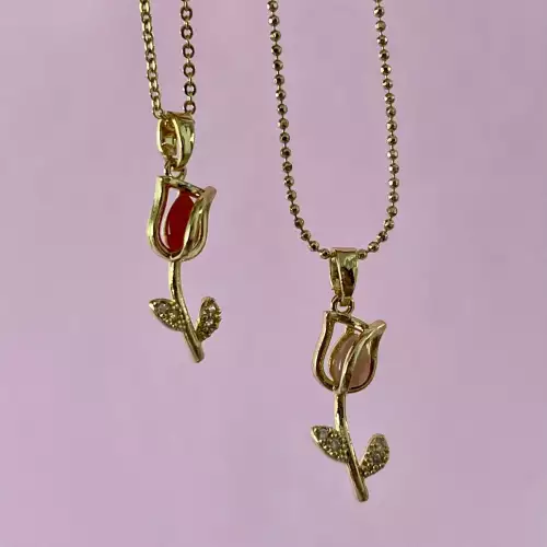 DIJE TULIPAN + CADENA