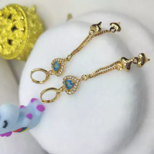Docena aretes largos covergold con brillantes