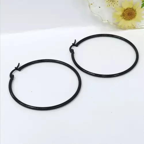 DUO CANDONGAS LISAS COLOR NEGRO