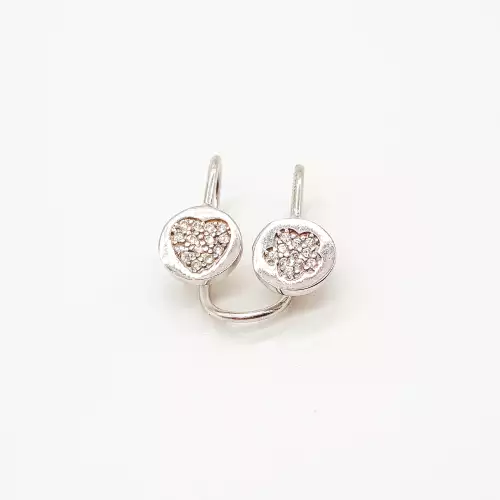 Earcuff doble corazón plata esterlina 925 sin perforación