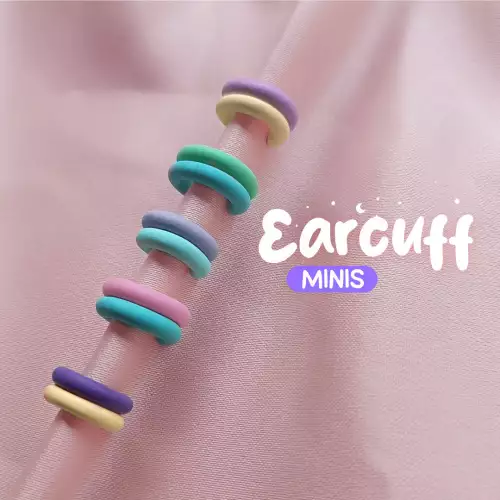 Earcuff mini doble en arcilla polimérica