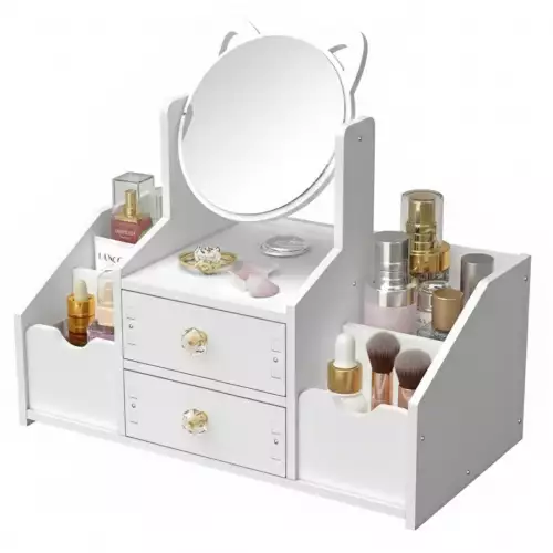 Estante Organizador Maquillaje Con Espejo