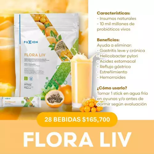 Floraliv bebida probiótica granadilla 28 sobres