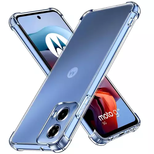 Funda Motorola Moto G34 airbag transparente protección cámara