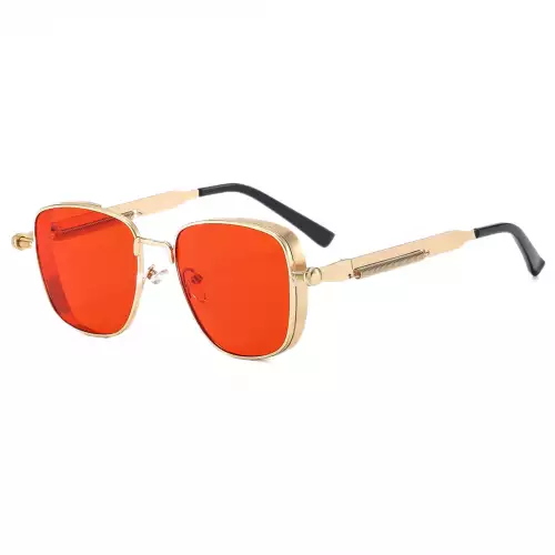 Gafas de sol rojo protección UV400 para mujer con estuche